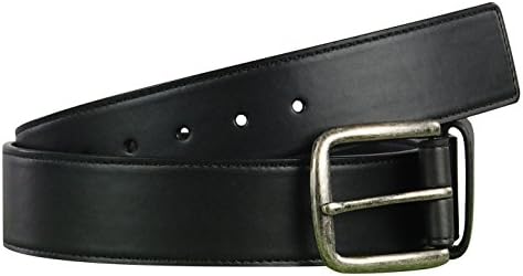 Danbury Mens Synthetic Casual/Dress Square Tip Black Belt Size 34