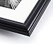 Americanflat 11x14 Decorative Black Picture Frame - Matted to Display Photographs 8x10 Inches 11x14 Inches without Mat Materials - Ready to Display on Wall - Imported from Europe