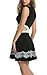 Zeagoo Round Neck Sleeveless A-line Stretch Mini Sexy Casual Party Dress (XXL, Black)