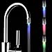 2 Pack of 3-Color Changing Kitchen Bathroom LED Light Faucet Temperature Control Sensor LED Water Stream Faucet Tap