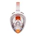 OCEAN REEF ARIA Snorkeling Mask - Full Face Mask with Panoramic View, Easy Breathing Anti-Fog System, Anti-Leak and Dry Top, Medium Size, Color White