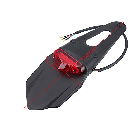 image for Oumurs Dirt Bike Motorcycle LED Light Rear Fender Brake Tail Light Off
