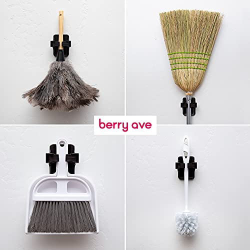 Berry Ave Broom Holder & Mop Grippers [5Pack] Self Adhesive, No