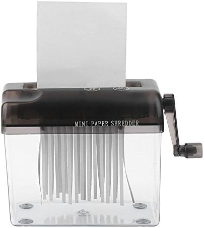 Yeshi Mini Desktop Manual Paper Shredder Document Office Home Hand Cutting Machine (Black)