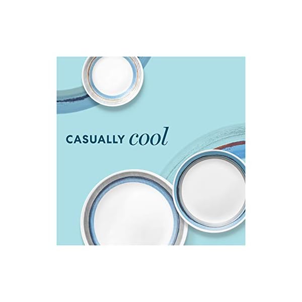 Corelle Chip Resistant Dinnerware Set. Service for 6, 18Piece, Elemental Dawn The Home