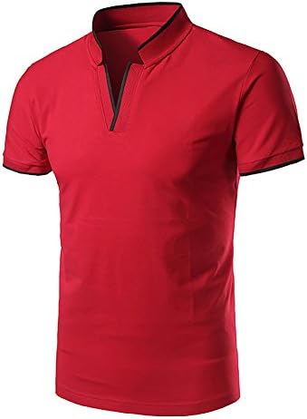 Men's Long Sleeve Polo Standing Collar Casual Golf Sweatshirt