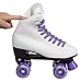 C SEVEN C7skates Soft Faux Leather Quad Roller Skates (Purple, Women's 9 / Men's 8)