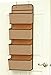 Simple Houseware 4 Pocket Over the Door Wall Mount Hanging Organizer, Beige