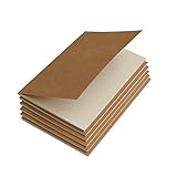 Travel Journal Set with 6 Notebook Journals for Travelers - Kraft Brown Soft Cover - A5 Size - 210 mm x 140 mm - 60 Dot Grid Pages/ 30 Sheets