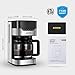 Aicook Coffee Maker, 10 Cup Programmable Coffee Machine with Coffee Pot, Drip Coffee Maker with Timer and Thermal Pot, Permanent Filter Coffee Maker, Black