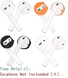 JNSA [Fit in The Case] Ear Tips Covers Gels Buds for AirPods, AirPod Cover Earbuds Eartips Tips 4 Color 4 Pairs Set, Super Thin Soft Silicone, Support Charge with Tips on, AirPods Tip 4c