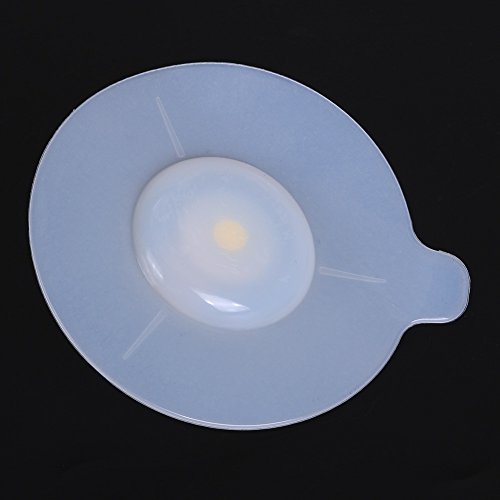 Whitelotous Silicone Cup Lid - Bean Sprouts Dustproof Reuseable Magic - Tea Coffee Cover Lid (Yellow)
