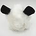 FAMI Pet Costume Panda Wig with Ears, Christmas Costumes Festival Party Clothes Fancy Dress up for Dog Cat - White Color