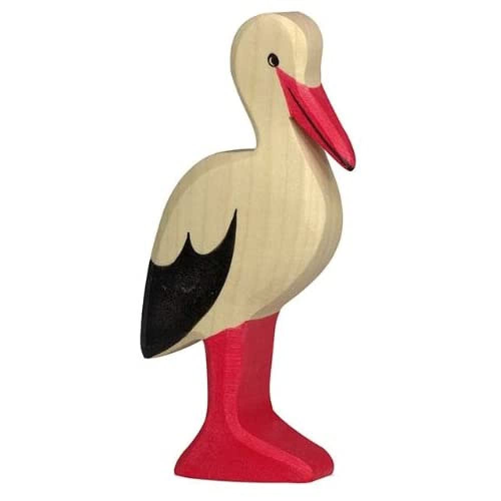 Holztiger Stork Wooden Figure