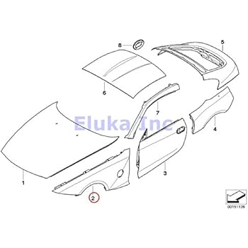 Amazon Com Bmw Genuine Front Side Panel Fender Front Left