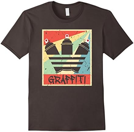 Mens Graffiti Red Cap Nozzle Vintage Retro T Shirt Small Asphalt