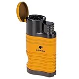 Cohiba Windproof Lighter Gas Lighter Cigarette Lighter Torch Lighter Jet Blue Triple Flame Refillable Inflatable Cigar Lighter D0352