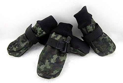 Dog Boots, Megipet Dog Shoes with Non Slipping Soft Soles Waterproof Pet Dog Shoes Camouflage M