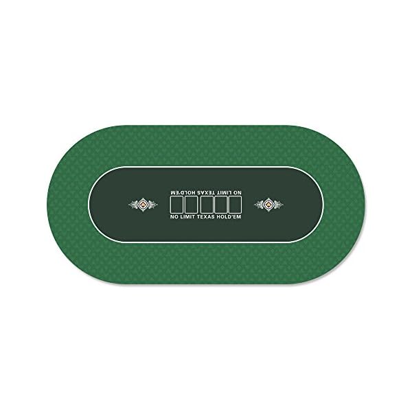 GAMELAND 70 x 35 Inch Texas Hold’em Poker Mat Portable Rubber Foam Poker Table Tops Poker Layout