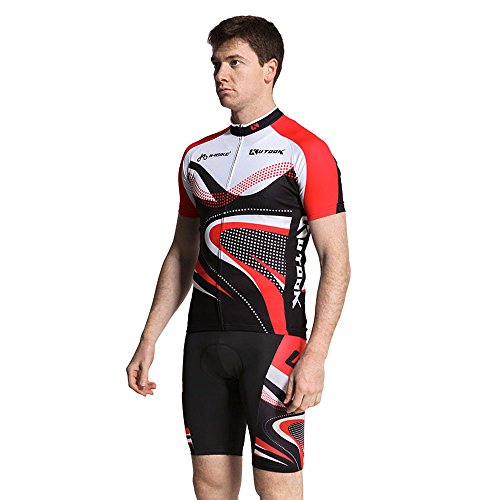 image for INBIKE Men's Summer Breathable Cycling Jersey and 3D Silicone Padded S