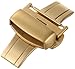Hadley-Roma 20-mm IP Gold-Plated Push Button Deployant Clasp