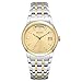 Bulova Mens 98C60XG Quartz Champagne Dial Two-Tone Bracelet 36mm Watch (Renewed)