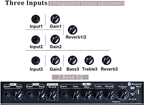 Coolmusic Portable Acoustic Guitar Amplifier, For Performers On The Go, Built-in Bluetooth (40W Battery-Powered)