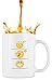 Whimsical Gift World Funny Coffee Cup/Mug, Emoji Smiley Face, Leak Proof with Large Handle, Humorous and Unique Novelty Gag Gift for Moms, Dads, Boys, Girls, Boss, Office and Others, 16 oz., Large