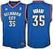 Kevin Durant Oklahoma Thunders Away Light Blue NBA Youth Revolution 30 Replica Jersey