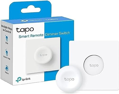 TP-Link Tapo S200D Interruptor Regulador Intensidad de Luz WiFi Inteligente, Control a Distancia, Pila de Larga Duración, Fácil Montaje, Requiere Hub