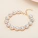 Ammei Bridal Wedding Jewelry for Brides with Crystal Side Comb Earrings Necklace Bracelets 5 Pieces (Rose Gold)