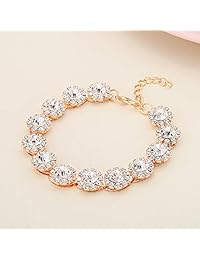 Ammei - Joyería para novias con peine lateral de cristal, 5 unidades