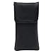 CTM® Leather Eyeglass Case with Holster Clip, Black