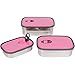 Bambusa Food Containers Bento Lunch Box, Leak Proof Seal, Healthy, Kids, Adults, Outdoor Picnic Meals, BPA Free, Pink