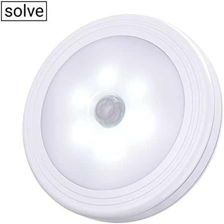 Motion Sensor Light, Cordless Battery-Powered LED Night Light, Stick-anywhere Closet Lights Stair Lights, Safe Lights for Hallway, Bathroom, Bedroom, Kitchen, etc. (Warm White - Pack of 3) (White)