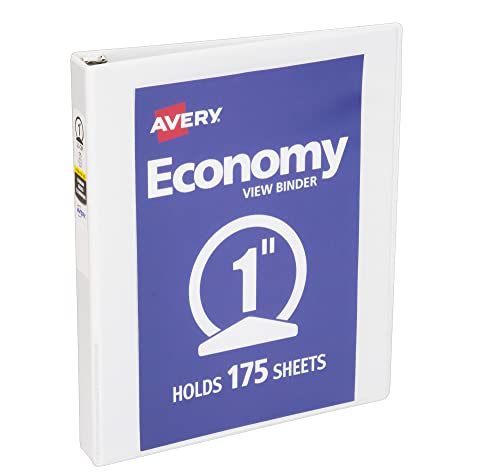 Avery 5760 Economy View Binder with 1 Inch Round