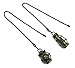 Hyamass 2pcs Vintage Lantern Charm Pendant Ceiling Fan Danglers Fan Pulls Chain Extender with Ball Chain Connector