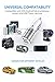 JOOMFEEN Car Charger Compatible with iPhone 11 Pro Max/11/XS Max/XS/XR/X/8/7 Plus/7/6S/6/5S/5C/SE/5,iPad Pro/Air/Mini, with 3ft Charging Cable, Quick Charger 3.0&2.4A Dual Fast USB Car Charger Adapter