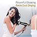 Hair Dryer 1875W Hair Blow Dryer Lightweight Ionic Blower Low Noise 2 Speed 3 Heat Settings (Black)