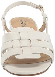 Trotters Women's Luna Heeled Sandal, White, 11 Wide