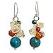 NOVICA Multi-Gemstone Earrings with Blue Calcite and .925 Sterling Silver Hooks, Blue World'
