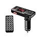 Perbeat Wireless In-Car FM Transmitter USB Car Charger Radio Adapter Audio Receiver Stereo Music Modulator Car Kit Hands Free Call AUX Input with Micro SD/TF Card Slot and IR Remote Control