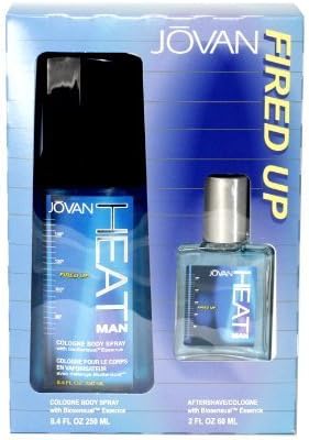 Jovan Jovan Heat Man By Jovan For Men. Gift Set ( Fired Up Cologne Spray 8.4 + Cologne/ Aftershave 2.0 Oz)
