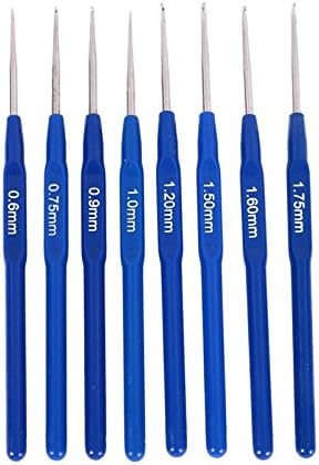 Crochet Hooks Handle Set 8pcs/set Sewing Tools Blue Plastic Meal Hook Knit Knitting Needle Weave Craft Tip Yarn