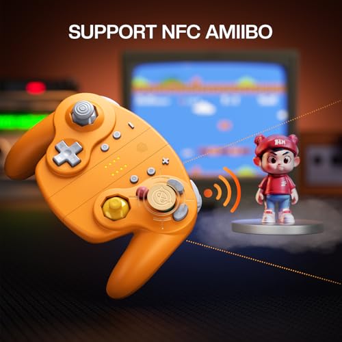 NYXI Wizard 2 Control GameCube para Switch – Control Switch 1 Inalámbrico con Joystick TMR Hall, Gatillos Ajustables, NFC, Vibración HD, Giroscopio de 6 Ejes y Botones Programables
