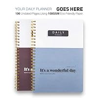 A5 Daily Planner Notepad - Undated Daily Timed to-Do List Pad for Priorities, Meal Planner, Daily Tasks, Water Intake, Notes, Today