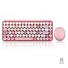Perixx-PERIDUO-713-Wireless-24-GHz-Mini-Keyboard-and-Mouse-Combo-Retro-Round-Key-Caps-Pastel-Pink-UK-Layout Perixx PERIDUO-713 Wireless 2.4 GHz Cute Keyboard and Mouse Combo, Retro Round Key Caps, UK Layout, Pastel Pink