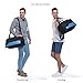 MarsBro Water Resistant Sports Gym Travel Weekender Duffel Bag with Shoe Compartment Black/Blue Medium