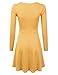 Doublju Stretchy Knit Flared Skater Dress (Made In USA / Plus size available)