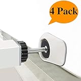 Baby Gates Wall Pads (4 Pack Guard) Safety Indoor Gate Wall Protector - Improved Small Compact Wall Cups Saves Trim & Paint - Best Dog Pet Child Kid Walk Through Pressure Mounted Gates Guard